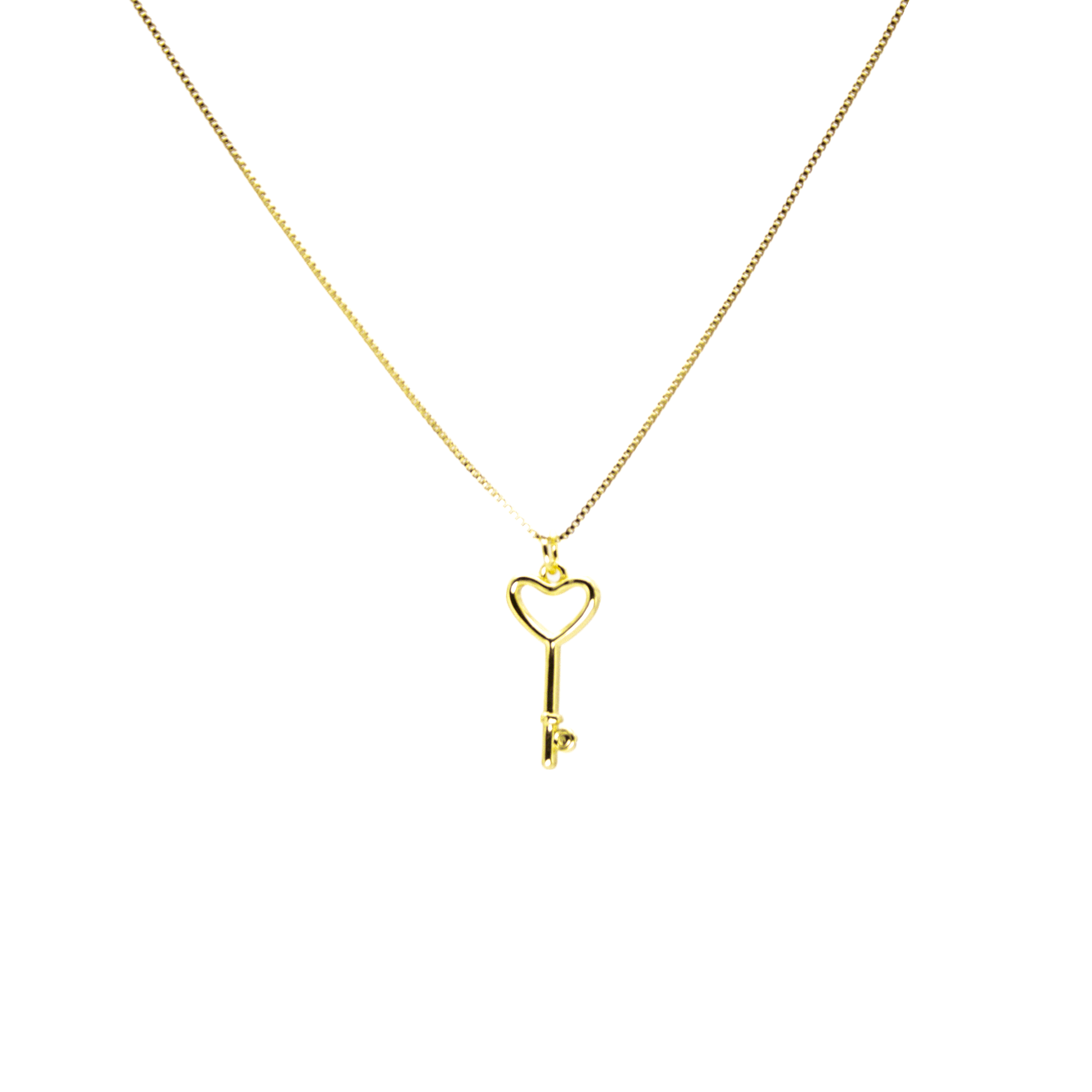 Collar Llave de Amor Baño en Oro